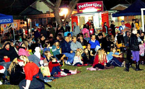 The crowd waits for the show to begin. The crowd waits for the show to begin.